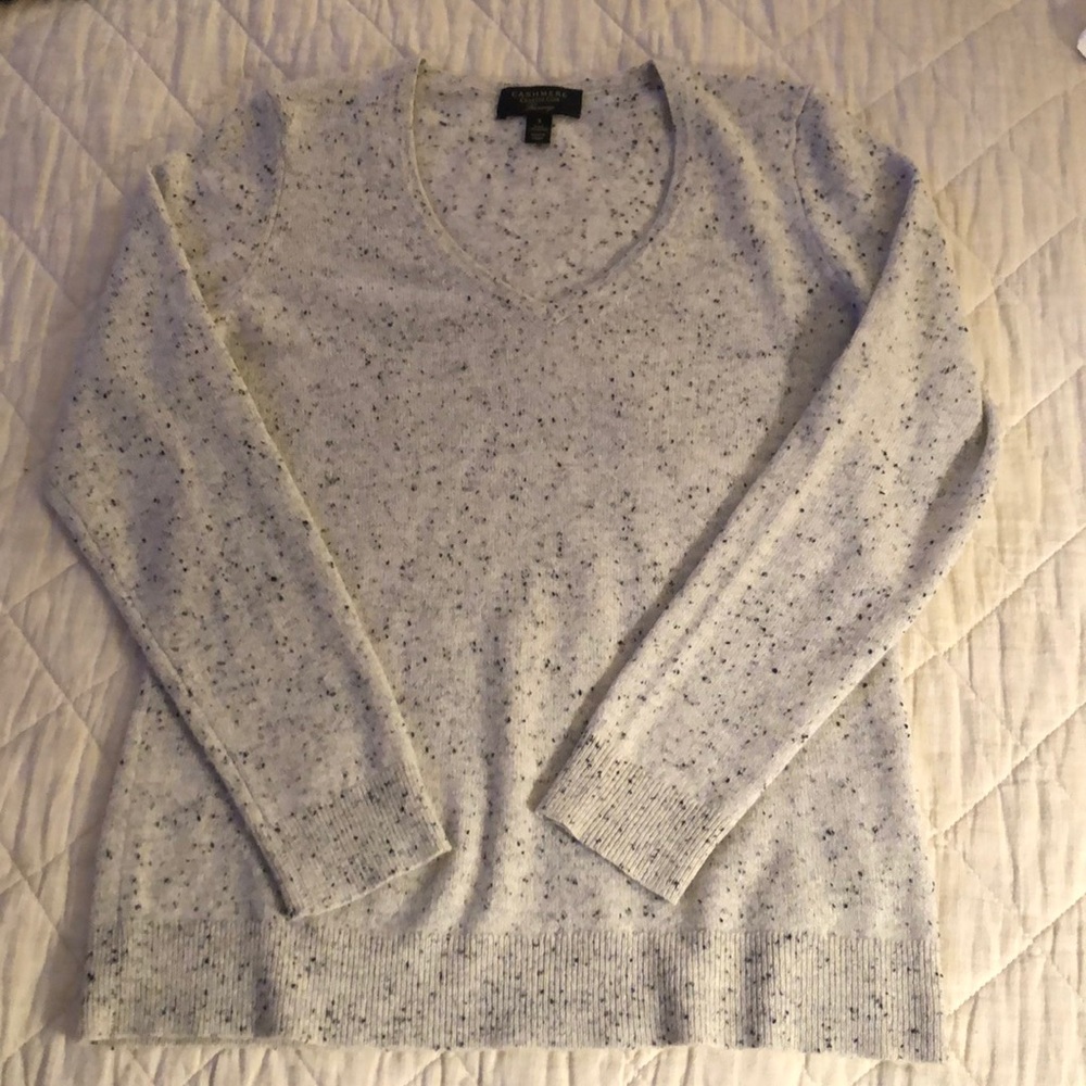 Cashmere Sweater Grey with Black